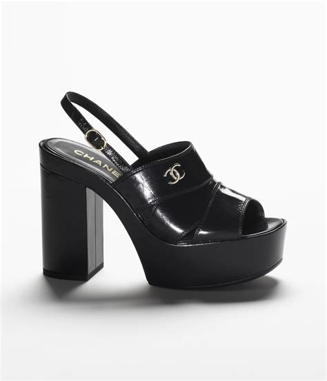 chanel canvas slide sandals|chanel quilted platform sandals.